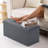 Folding Storage Ottoman Bench, Ottoman Foot Rest, End of Bed Bench, Storage Chest, for Living Room, Bedroom, Entryway, Gray-254593391