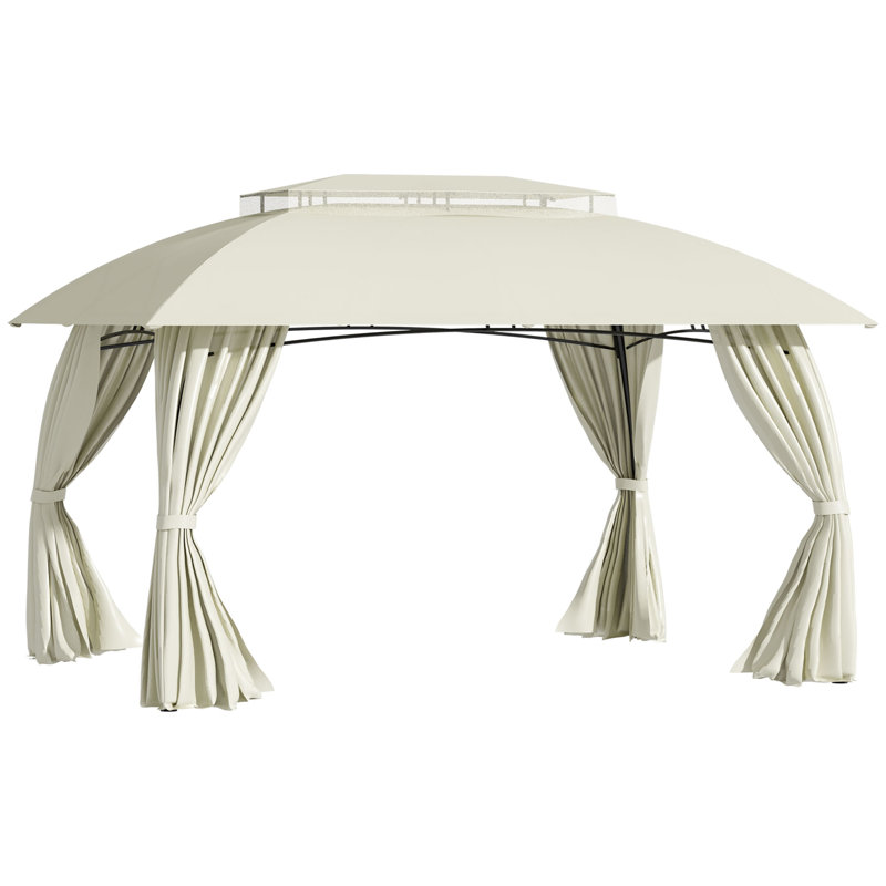 10' x 13' Patio Gazebo Canopy, Beige