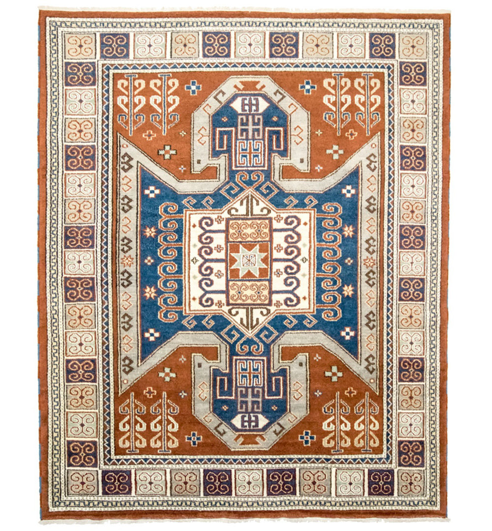 Greenman Handwoven Wool Brown Indoor/Outdoor Rug