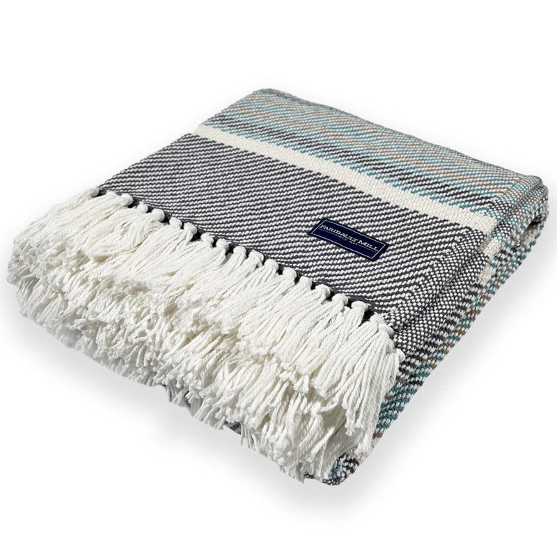 Coastal Adirondack Cotton Throw, Gray