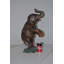 Statue en bronze de l'éléphant Jaylon dansant et jouant de l'accordéon - 13 po x 11 po x H 22 po