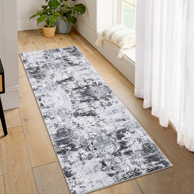 Tapis moderne et abstrait à motif lavable à la machine Tapis antidérapants pour salon, chambres à coucher, tapis de maison de campagne rétro patiné pour chambre à coucher, salle à manger, dortoir, bureau, décoration intérieure