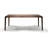 Walnut-colored solid wood rectangular dining table-1420073463