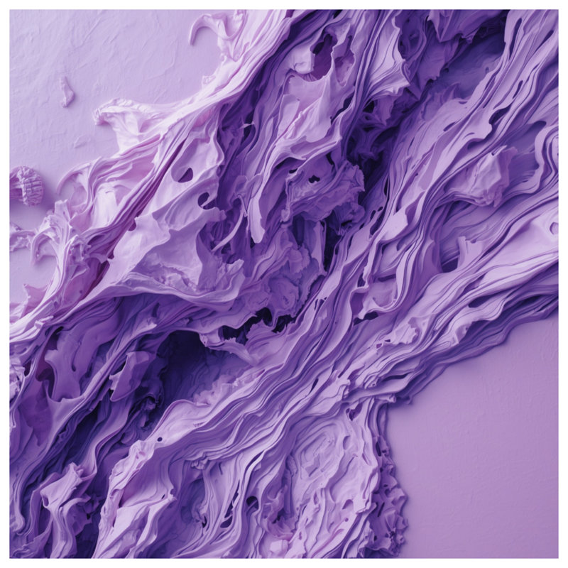 Tapisserie murale abstraite mauve texturée - Décoration murale abstraite, H 104 po x 88 avec 4 œillets