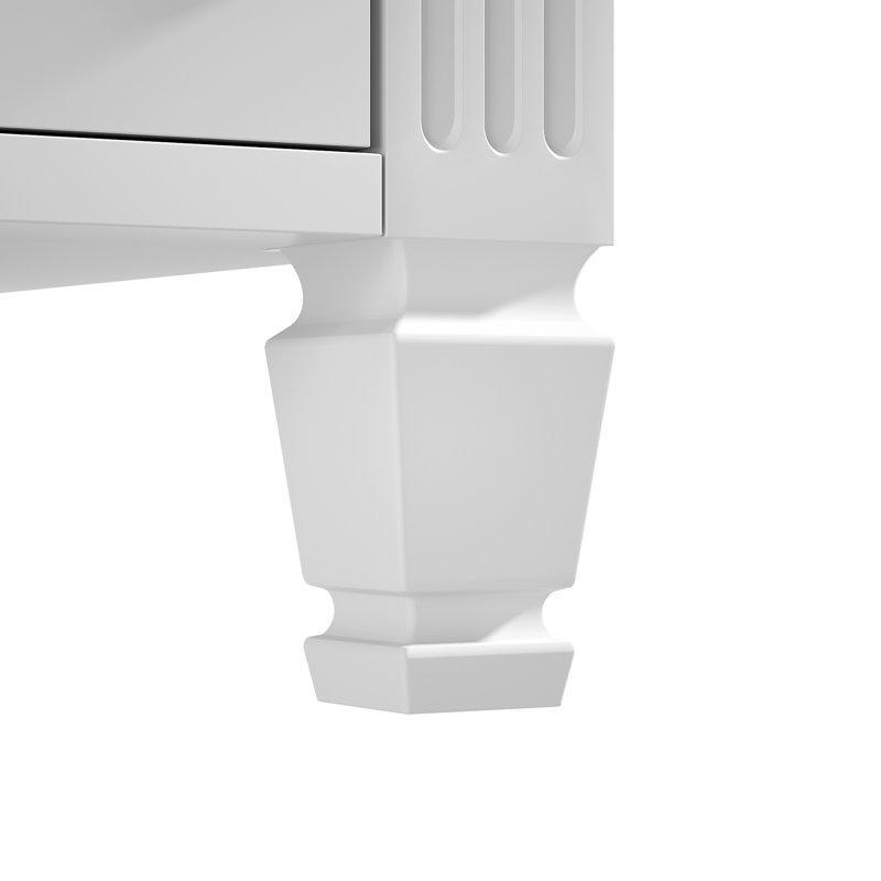 Mettie 36" Bathroom Vanity With Sink, Ceramic Sink, White