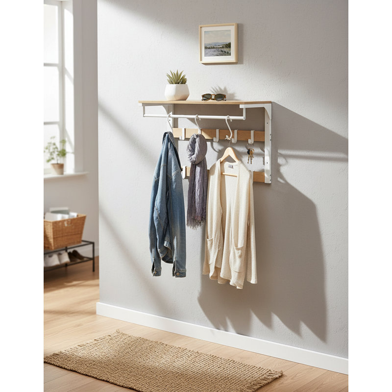 Metal Wall Mounted Required 10 - Hook Coat Rack