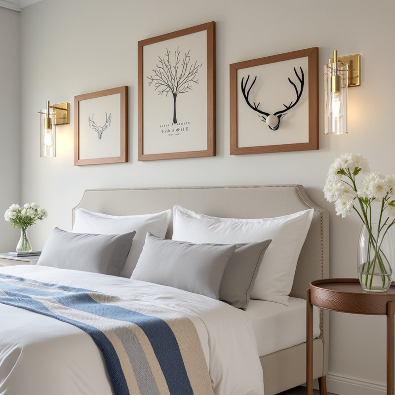 Applique murale pour salle de bain avec abat-jour en verre