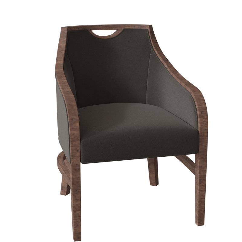 Anthony 24" W Armchair, 8789 Barley Polyester, Tobacco