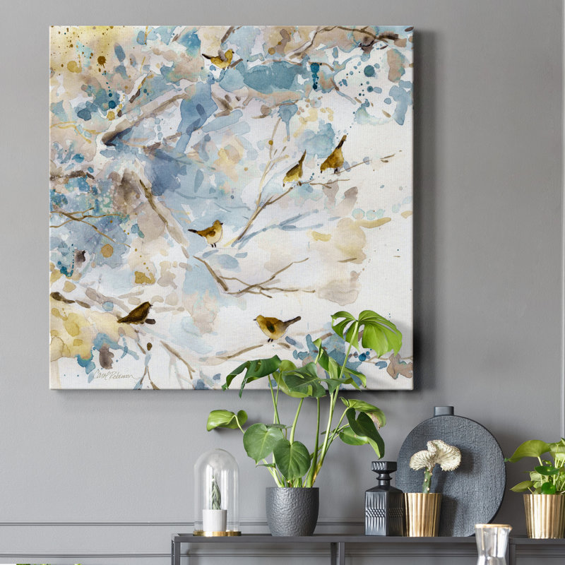 Lavande printemps I - reproduction d'art sur toile tendue, H 40 po x l 40 po x P 1 po