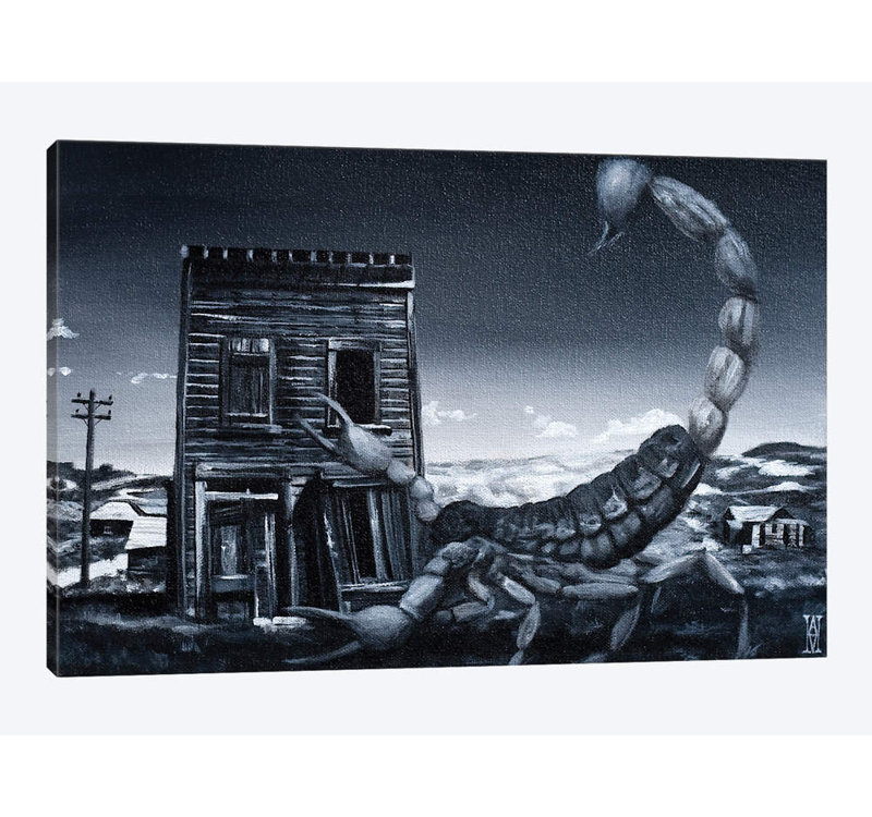 "veille du scorpion" par alec huxley, impression sur toile tendue, H 26 po x l 40 po x P 1,5 po, Toile tendue, Pas de tapis