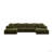 Ciriaca Boneless L Shaped Chenille Upholstered Sectional Sofa with 6 Pillows-1991486655