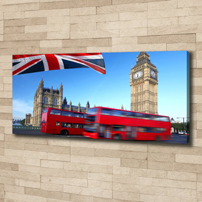Bus In London - Wrapped Canvas Print