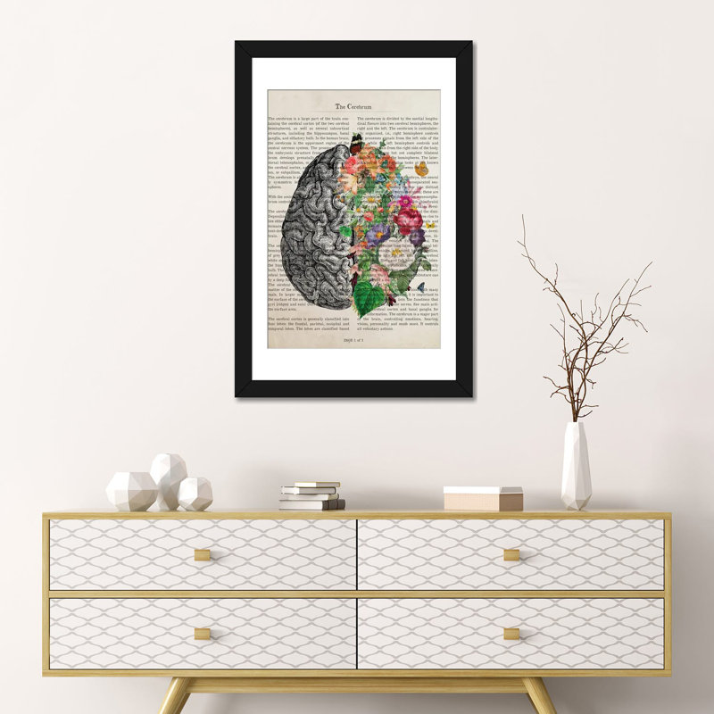«Brain Art Flower Anatomy Print» par Aged Pixel - Giclée sur toile tendue avec châssis, H 24 po x l 16 po x P 1 po