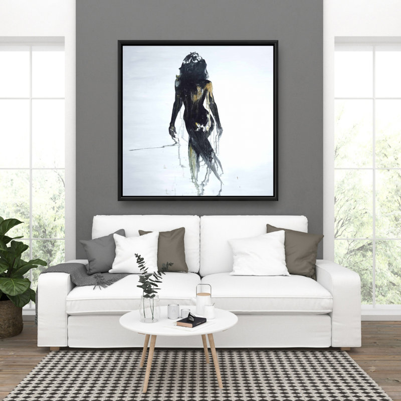 «Abstract Back View Of A Woman Silhouette» sur toile, H 36 po x l 36 po