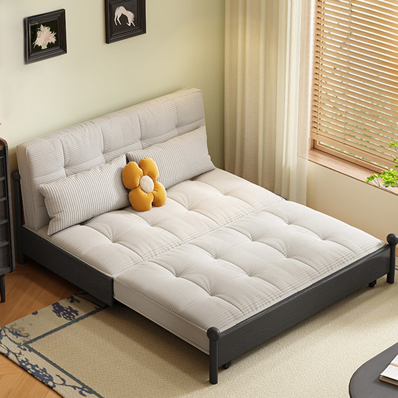 Blanc et noir Corduroy, H 33,46 po x l 57,09 po x P 31,5 po