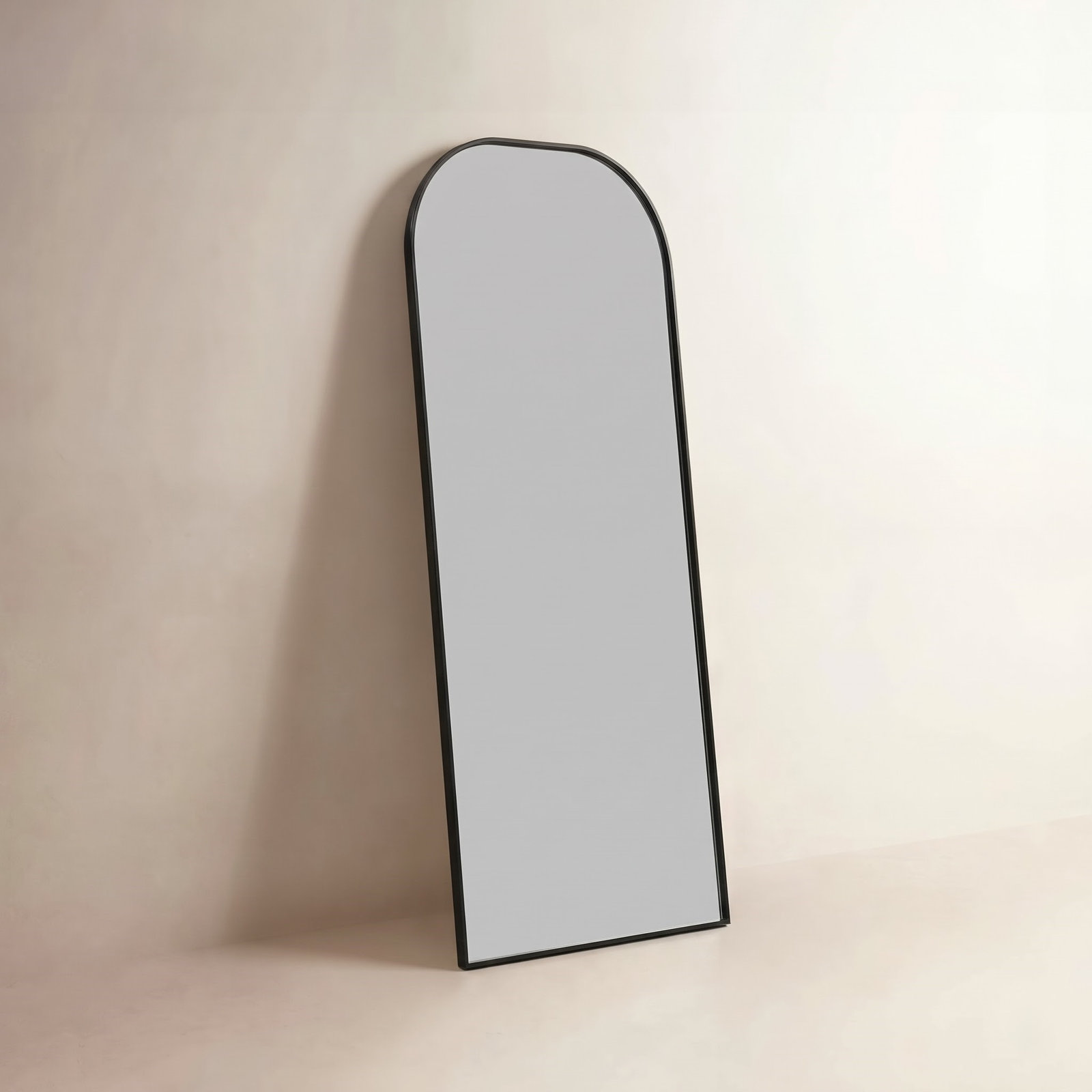 Sabine Metal Wide Arch Wall Mirror, 66" x 28", Black