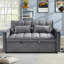 Canapé-lit futon moderne avec dossier inclinable, coussins décoratifs et poches, canapé-lit convertible 3 en 1 pour le salon-1838612384