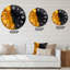 Mariage de jaune et de noir - Horloge murale moderne-60327590