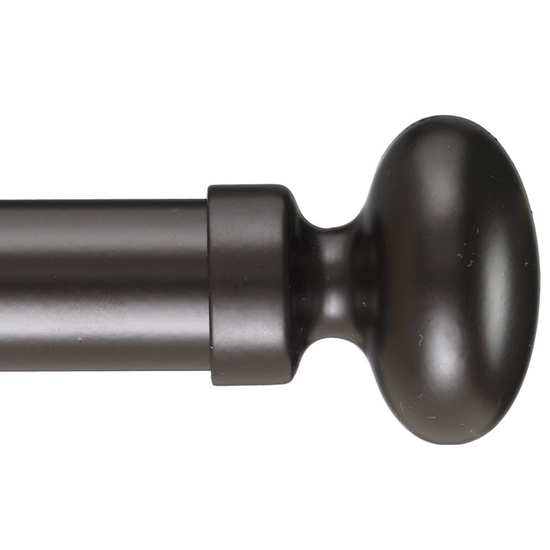 Tringle à rideaux simple 1,13 po Noelani, H 2,3 po x l 60 po x P 3,5 po, Marron