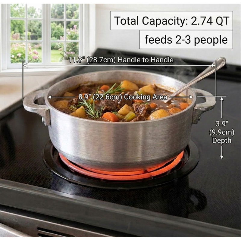 2.74 Qt Aluminum Caldero, #4, 2.74 quarts