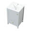 Lavabo de salle de bain, 20 po, gris. Armoire avec rangement. Et céramique. Finition. Unité de lavabo grise requise de 20 po. Support pratique. Planche facile à nettoyer.-1878843653