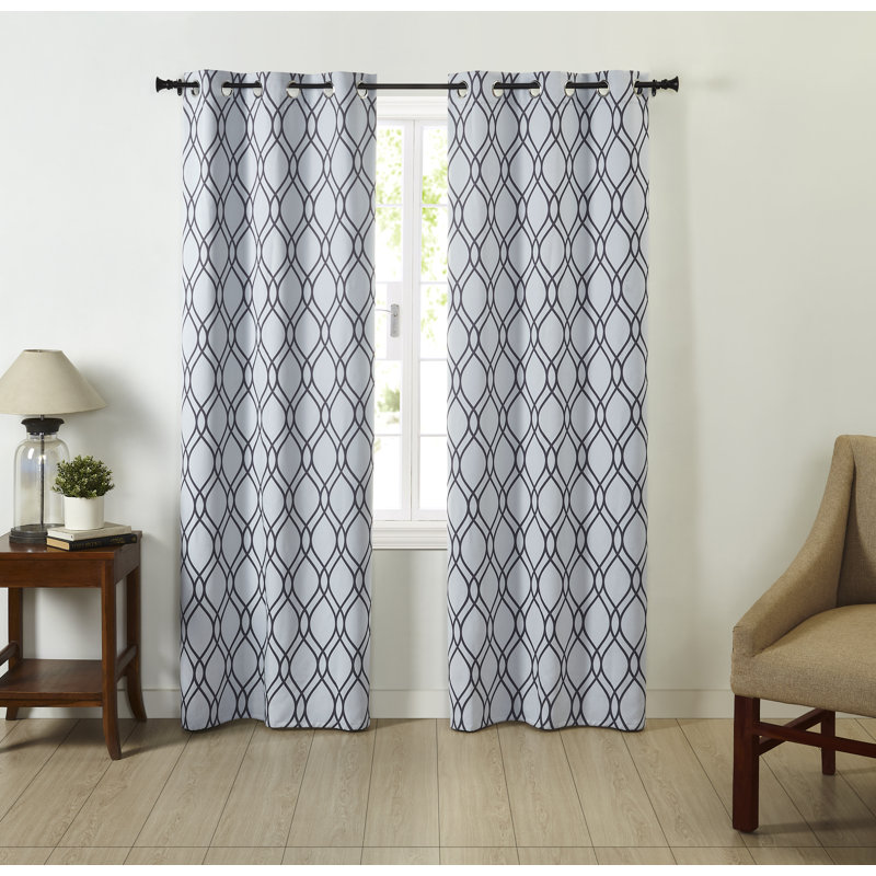 Ensemble de rideaux 2 pièces Trevor, Blanc, l 38 po x L 96 po