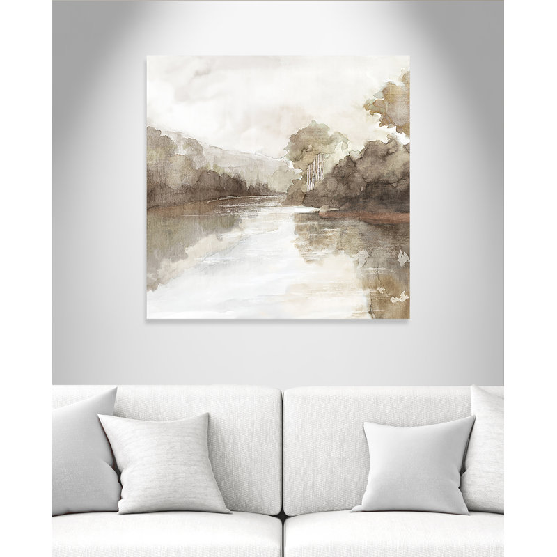 «Fall Nature Print» par Eva Watts, Sans cadre, l 36 po x H 36 po, Wrapped Canvas