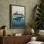 Whale and Mountain Minimalist - Wrapped Canvas-390923955-390923957