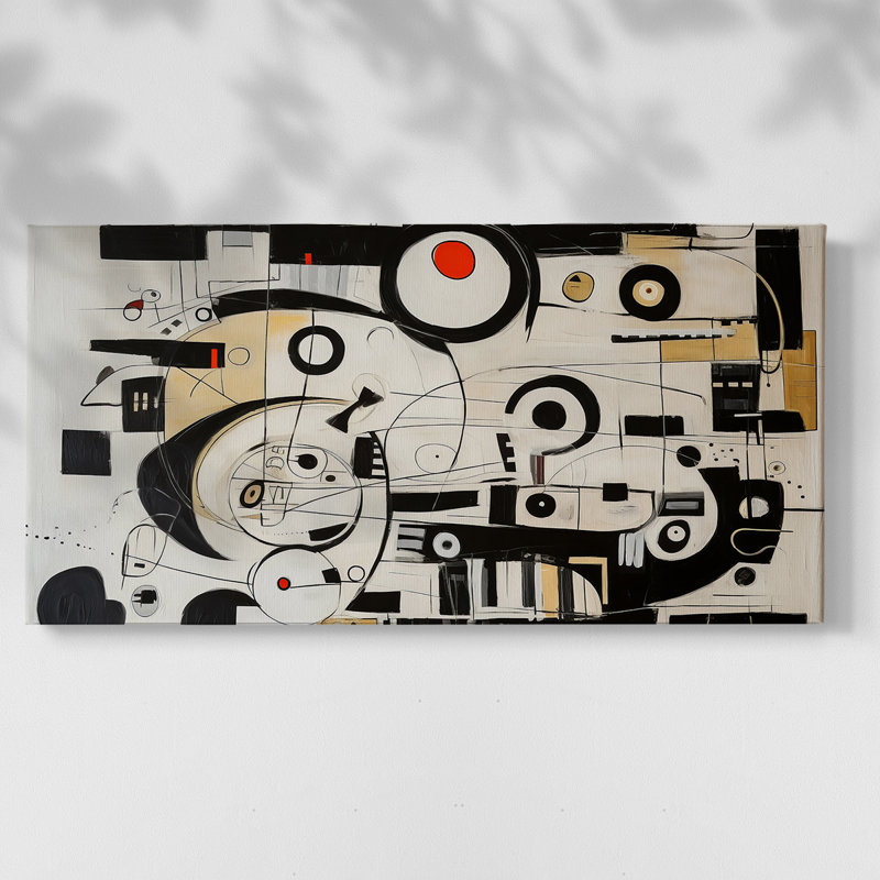 «Abstract Series» -CCCCLIXIX- Toile tendue avec châssis tendue, prête à être accrochée, H 25 po x l 49 po, Doré