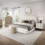 Lit tapissier - Caramel et sable blanc-1353858367