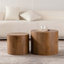 Ensemble de 2 tables basses rondes en bois Nesting