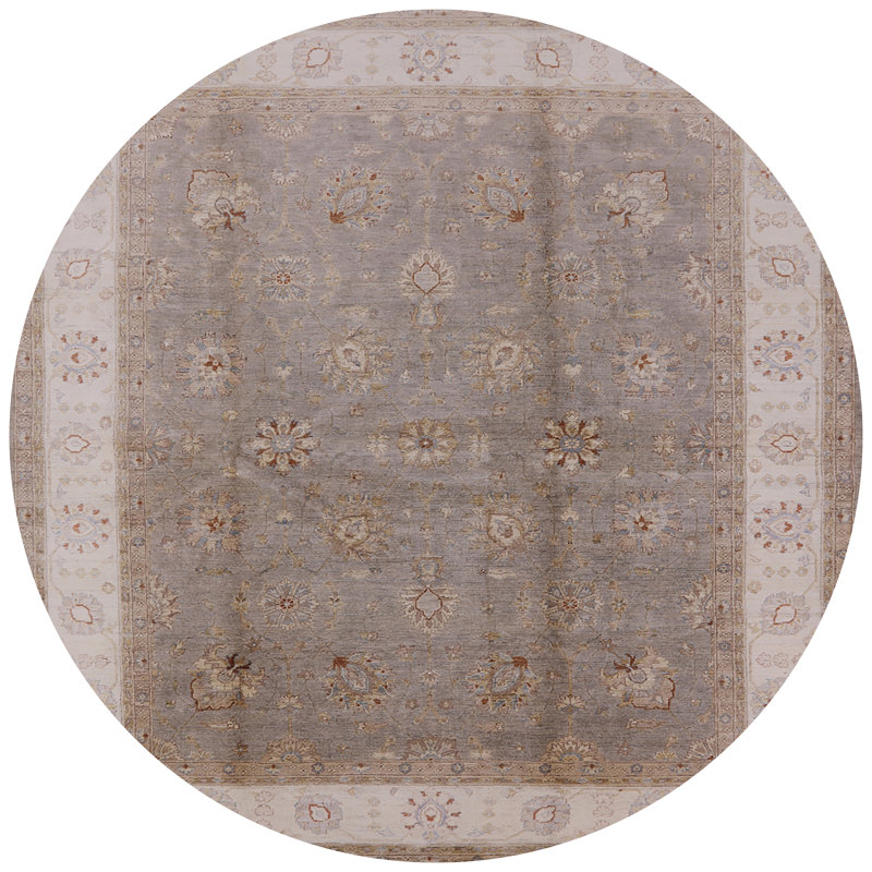 Tapis oriental bleu / brun Molti, Rond 4 pi