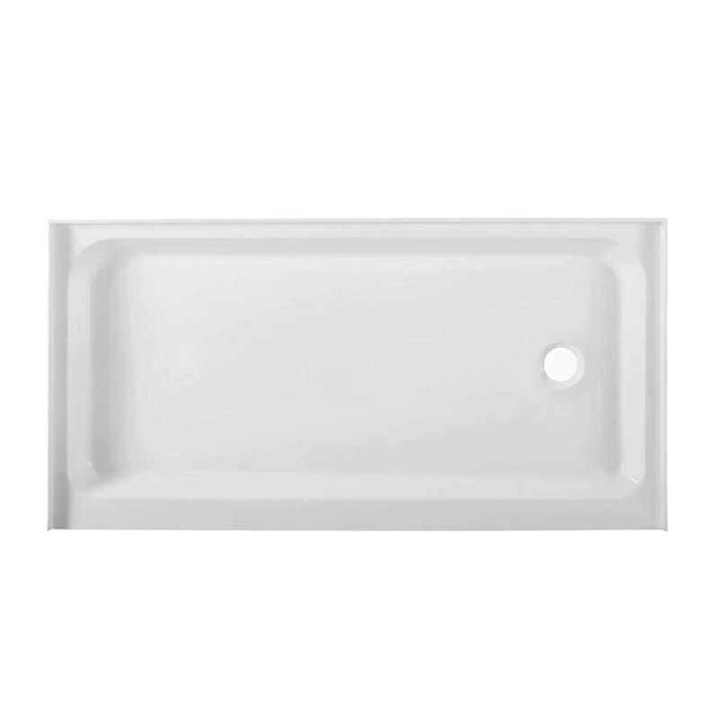 60" W x 30" D Single Shower Base, Right