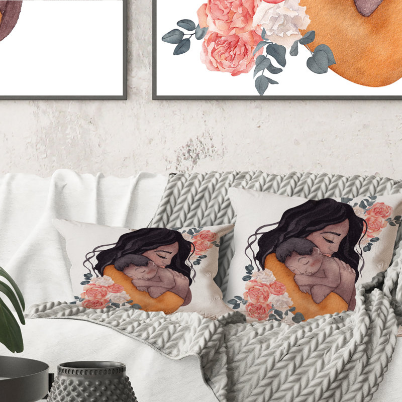 Coussin décoratif «Young Pregnant Woman I - Glam», 18 po x 18 po
