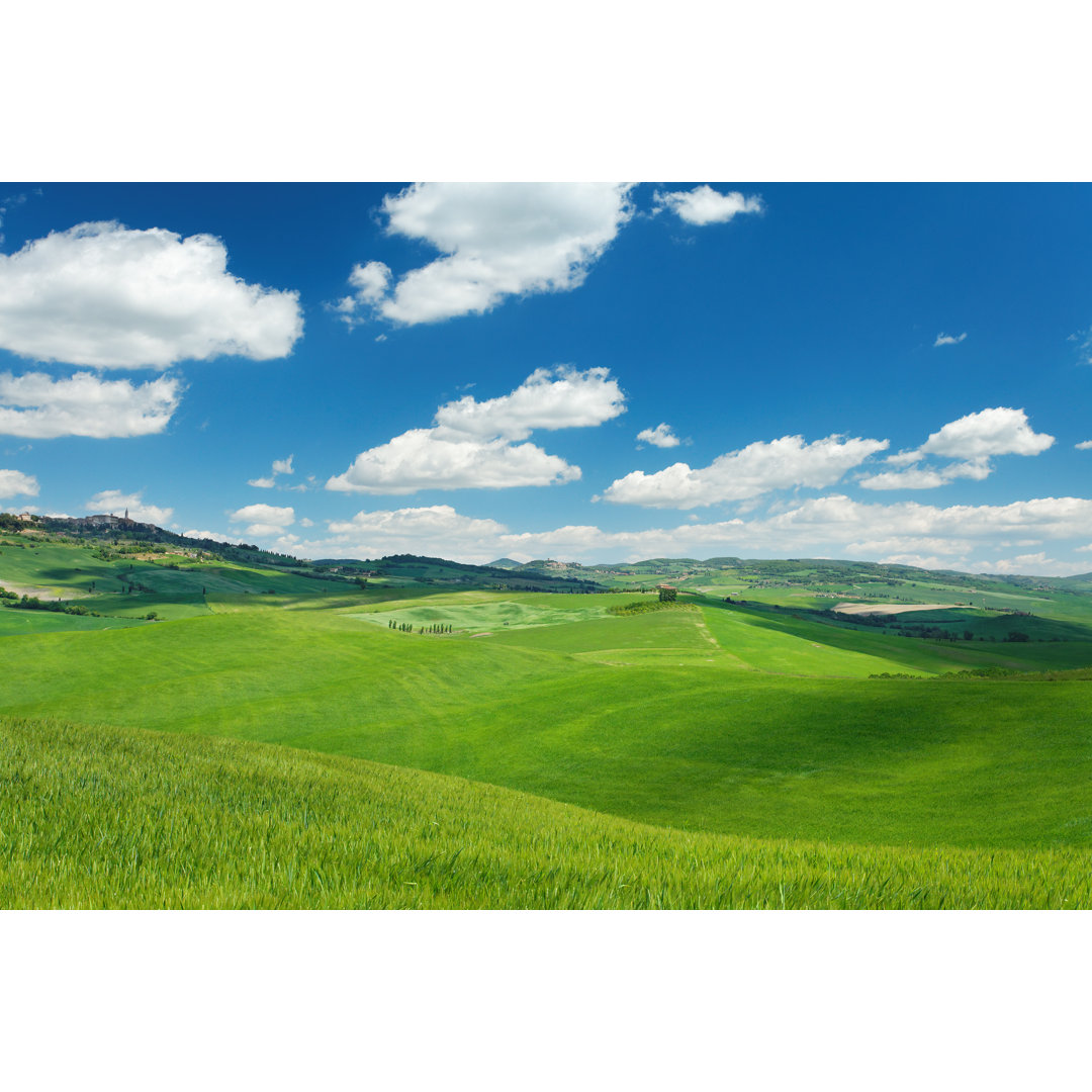 Green Hills In Tuscany von Mammuth - Kunstdrucke auf Leinwand ohne Rahmen