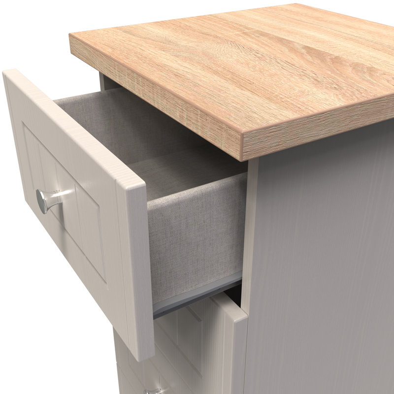 Fully Assembled Mitsuwa 5 - Drawer Chest of Drawers, Kashmir Ash/Oak