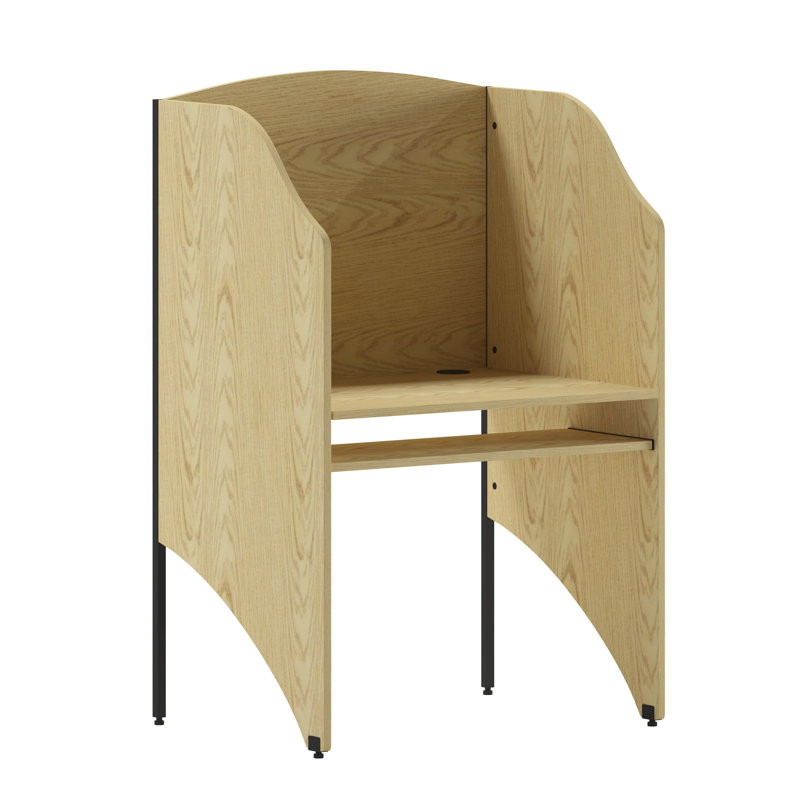 Wright Starter Student Study Carrel/Testing Center Desk, Oak
