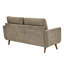 Chameau contemporain tapissé de 67,7 po de largeur, 29,8 po de profondeur, avec surface de soutien large avec pieds en bois, couleur principale, matériau, espace détente