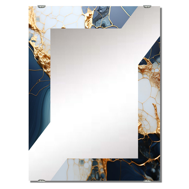 Delgadillo - Miroirs muraux abstraits à encre liquide, 32 po x 24 po