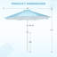 Parasol d'extérieur 9 pi 9 pi-945451274