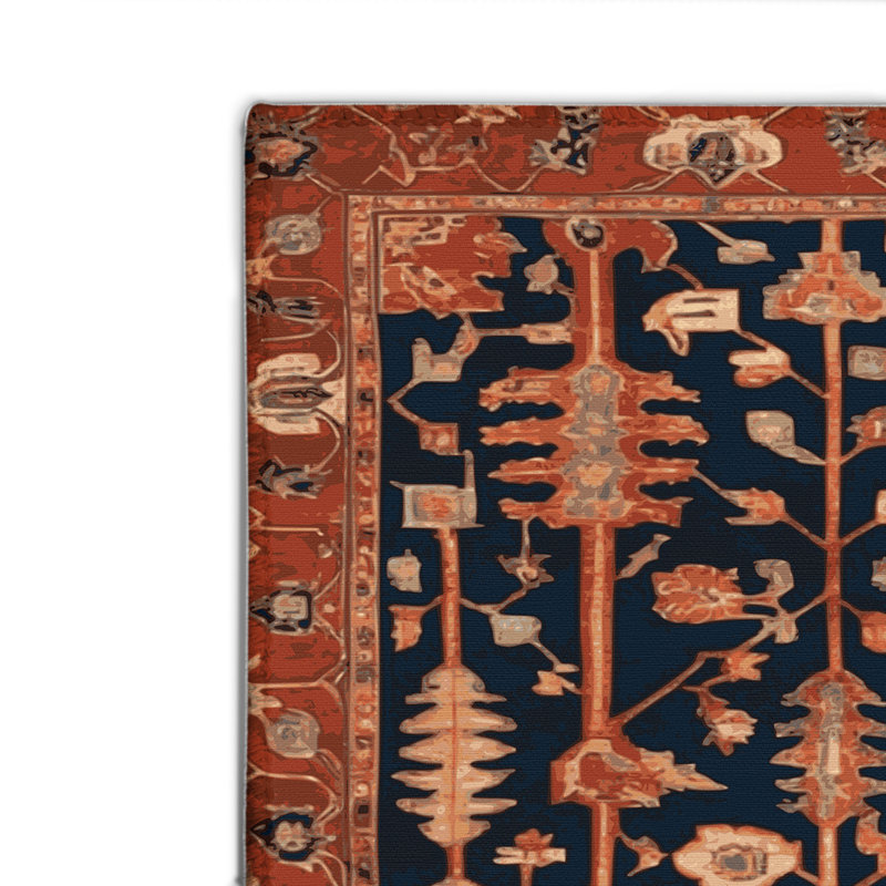Tapis d'intérieur et d'extérieur gris Persian, Rectangle 4pi x 6 pi