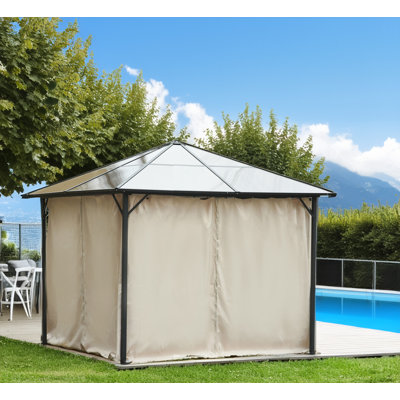 Outsunny Gazebo Sidewall Set with 4 Panels Hooks for Pergolas Cabanas
