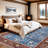 Large Oriental Floral Living Room Rug Washable Bedroom Rug Non-Slip Colorful Vintage Accent Floor Carpet For Home Decor-509295001