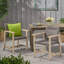 Chaise de salle à manger en bois et osier Hampton (ensemble de 2)-219026635