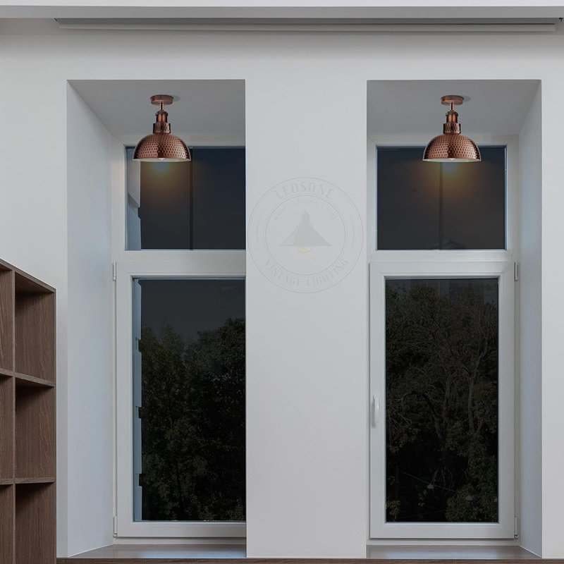 Kari Semi Flush Mount, Copper