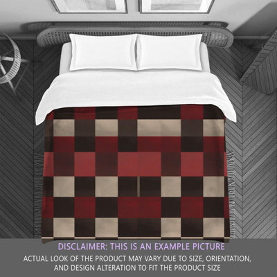 Édredon à carreaux délavé