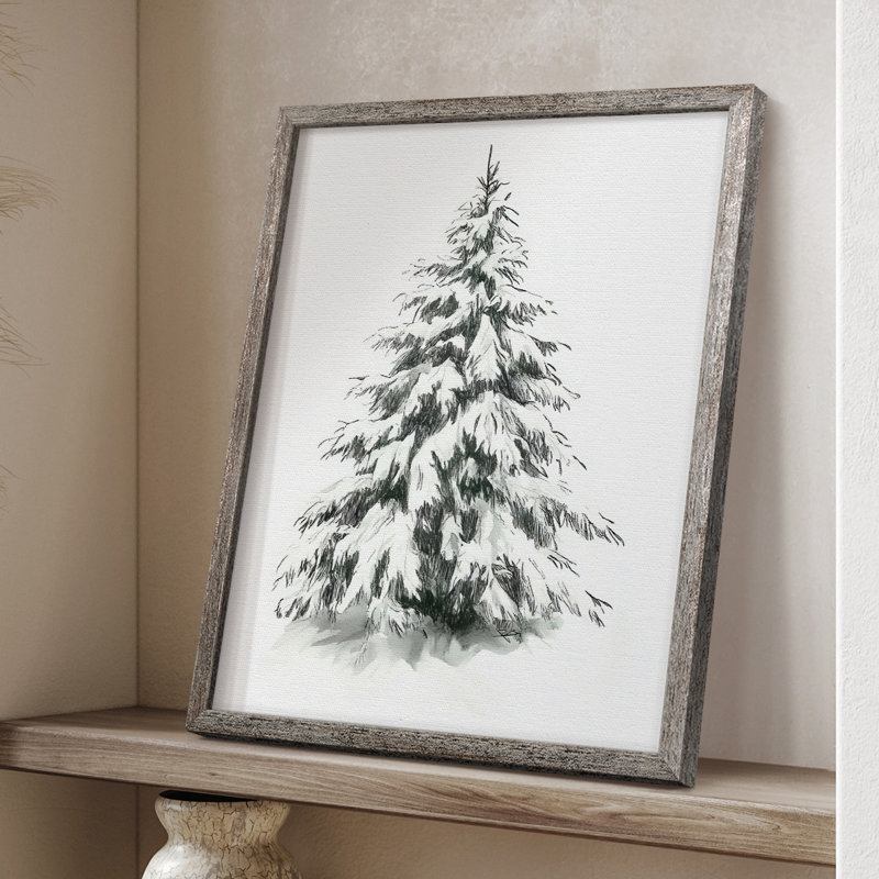 «Christmas Holiday Art», reproduction encadrée en bois massif, H 30 po x l 24 po