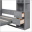 Lit escamotable peu encombrant avec tablettes, tiroirs et éclairage DEL pour un rangement et un confort accrus-2124062491