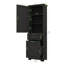 Grande armoire de rangement autoportante pour salle de bain avec deux tablettes de taille différente-1614281951