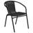 Amlie 28'' Square Glass Metal Table with Rattan Edging and 2 Rattan Stack Chairs-248300040